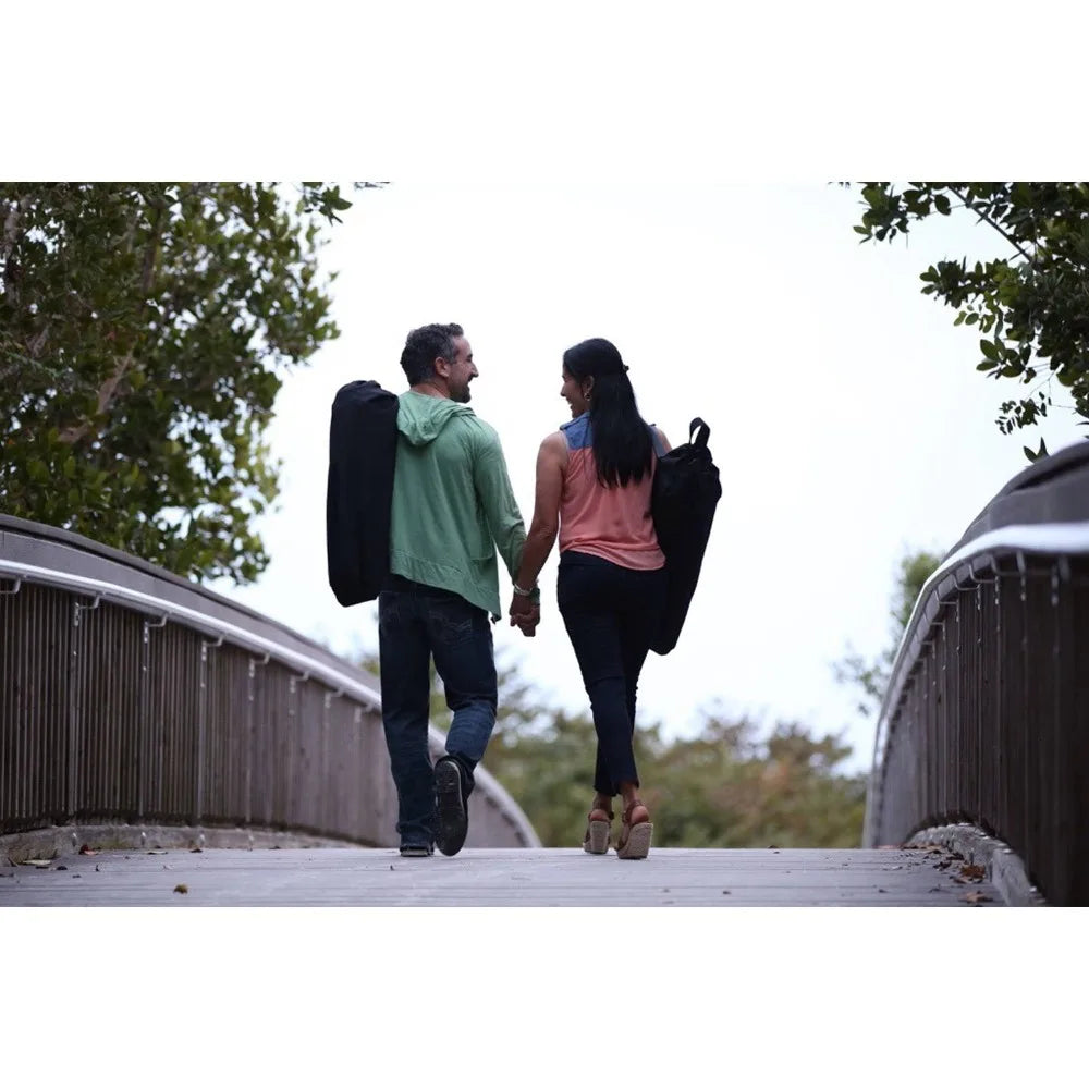 Stefin Portable Folding Camp Chair - Black, 250 lbs Capacity