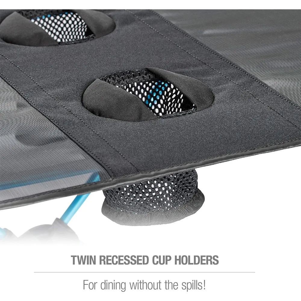 Portable Folding Camping Table with Canvas Top, Lightweight and Durable, 23.5" x 16"