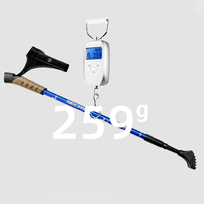 2PCS Nordic Walking Poles with Ergonomic Cork Handle, 7075 Aluminum Alloy, Adjustable from 24.8" to 53.1"