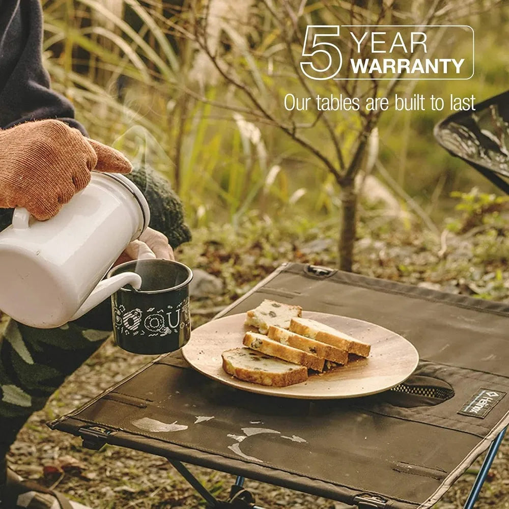 Portable Folding Camping Table with Canvas Top, Lightweight and Durable, 23.5" x 16"