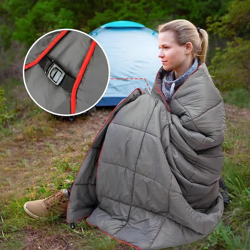 Soft Lightweight Down Camping Blanket Waterproof for Cold Weather Travel and Hiking Packable Outdoor Comfort