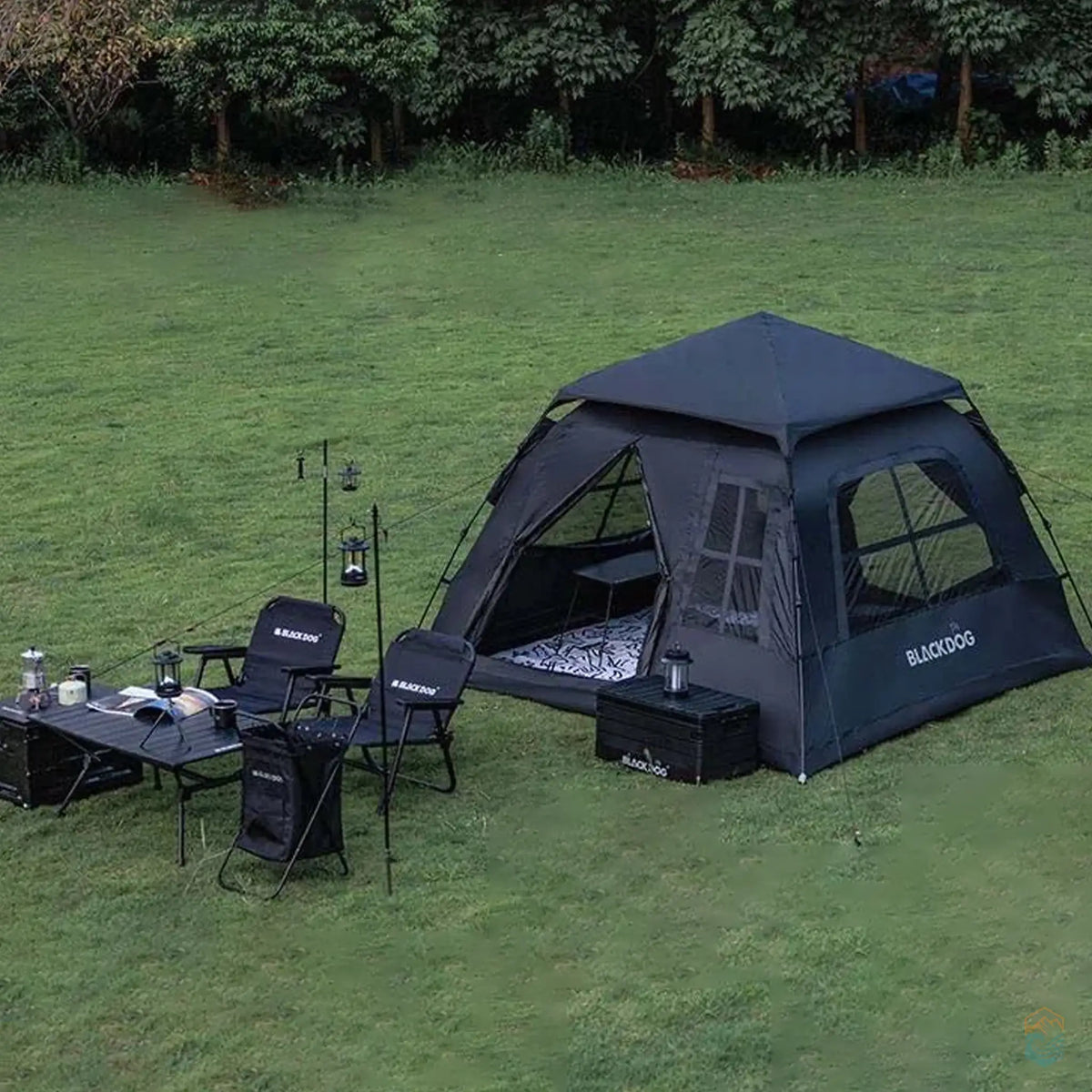 dog tent camping BLACKDOG Automatic Camping Tent for 3-4 People