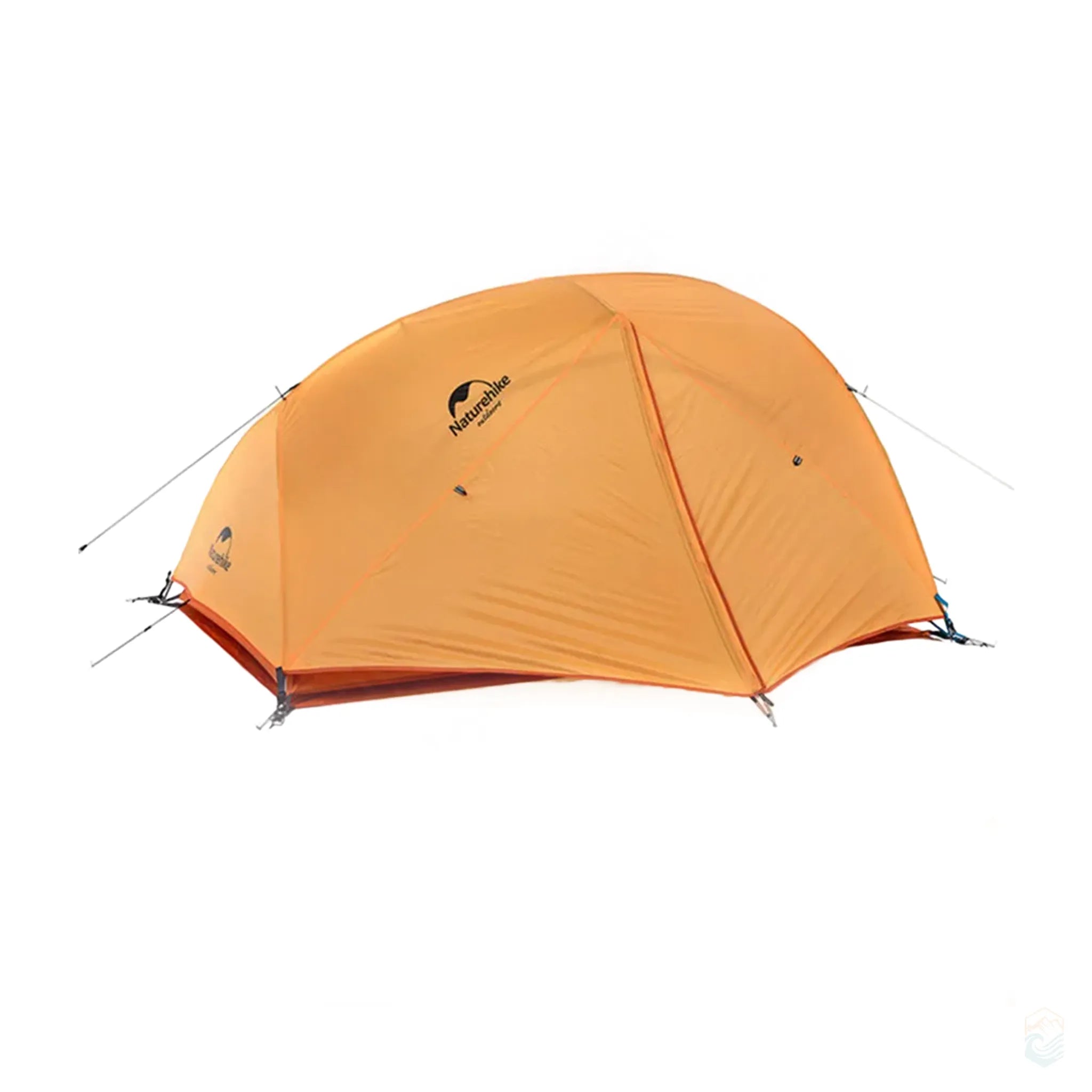 Orange Naturehike Star River 2 double-layer camping tent made from 210T waterproof fabric, lightweight and spacious design suitable for 2 people on hiking, trekking, and outdoor camping trips