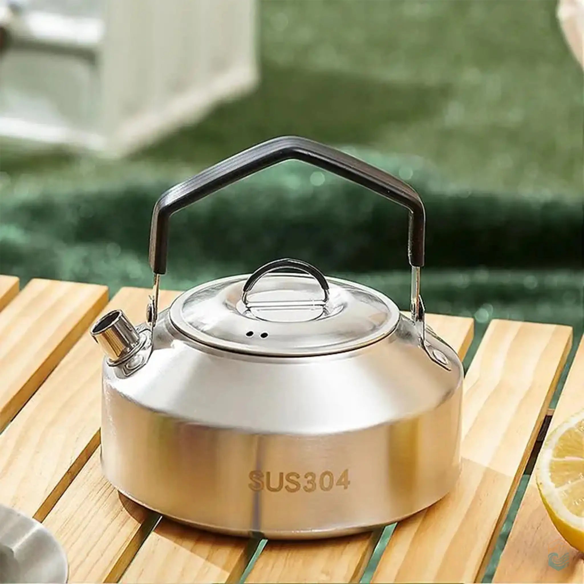 Durable Camping Coffee and Tea Kettle with Spill-Free Pouring - Safe Stainless Steel, 1L or 1.5L Capacity