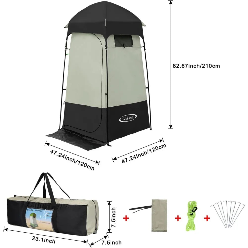 G4Free Portable Camping Shower Tent, Privacy Tent, 47" x 82.5"