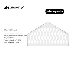 ShineTrip Durable Blaze Grill Mesh - High-Temperature Resistant Stainless Steel - 42