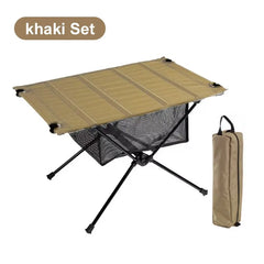 WESTTUNE Portable Aluminum Folding Camping Table, Lightweight and Durable, 23.6