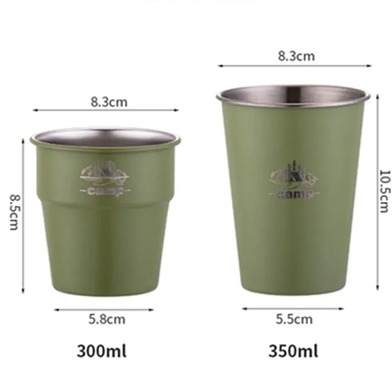 Stainless Steel Camping Cup - 300ml/350ml