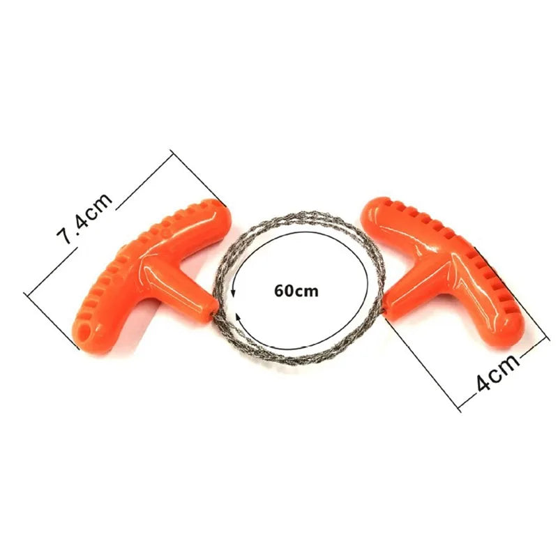 Portable Hand Chain Saw - Steel Wire Rope Emergency Tool for Hiking and Camping