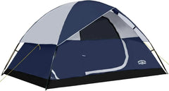 Pacific Pass 4-Person Lightweight Dome Tent with Removable Rain Fly for Camping and Outdoor Adventures