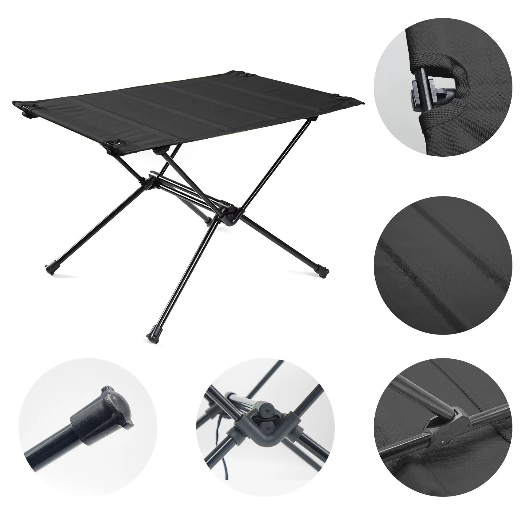 WESTTUNE Portable Aluminum Folding Camping Table, Lightweight and Durable, 23.6" x 15.7"