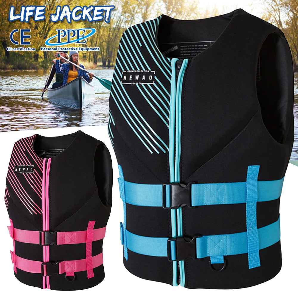 Newao High-Density Neoprene Life Vest for Water Sports - Tear-Resistant, Multiple Sizes