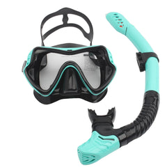 AquaGuard Premium Snorkeling Set for Adults - Full Face Mask & Dry Top Tube - 180° Panoramic View, Anti-Fog Design