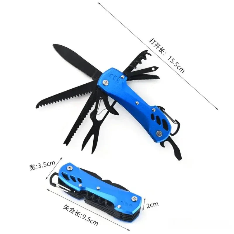 Multifunctional Folding Pocket Survival Tool - Stainless Steel Portable Camping Tool, Emergency Survival Gear, Compact and Lightweight