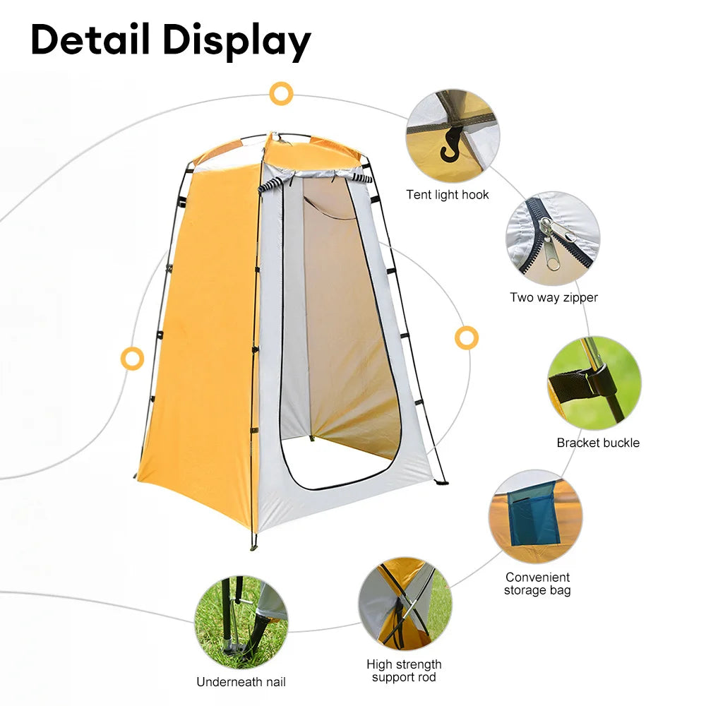 Portable Privacy Shower Tent, Waterproof Changing Room Shelter, 47.24" x 74.8"