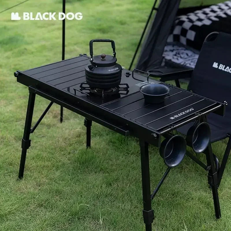 BLACKDOG Lightweight Adjustable Camping Table - Compact and Folding, Durable Aluminum Alloy for Outdoor Use