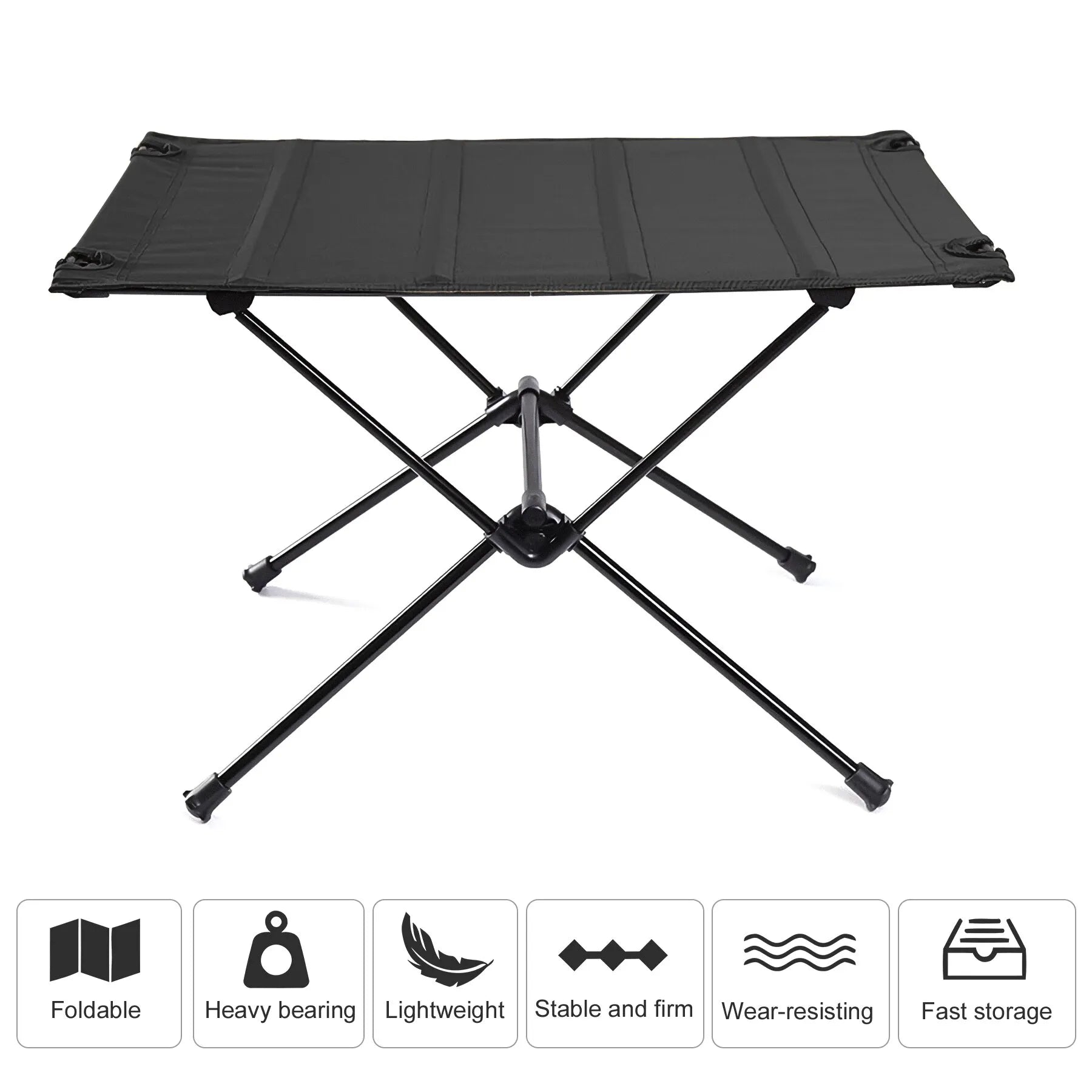 WESTTUNE Portable Aluminum Folding Camping Table, Lightweight and Durable, 23.6" x 15.7"