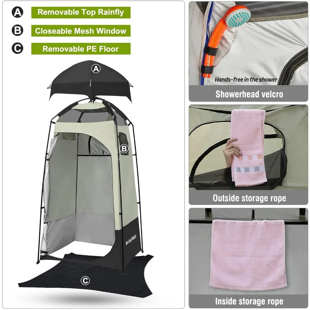 G4Free Portable Camping Shower Tent, Privacy Tent, 47" x 82.5"