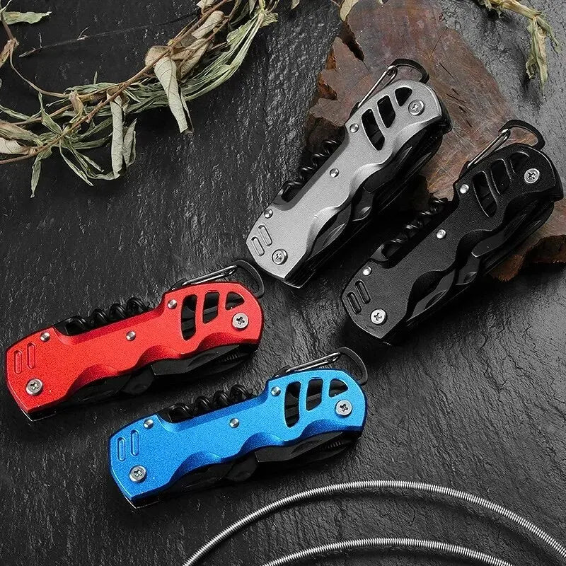 Multifunctional Folding Pocket Survival Tool - Stainless Steel Portable Camping Tool, Emergency Survival Gear, Compact and Lightweight