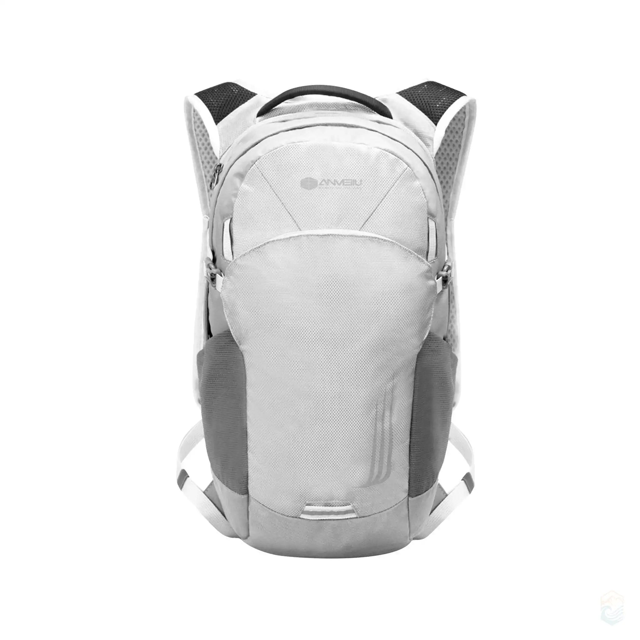 Anmeilu Waterproof Outdoor Hydration Backpack in white, 18L capacity, durable and scratch-proof.