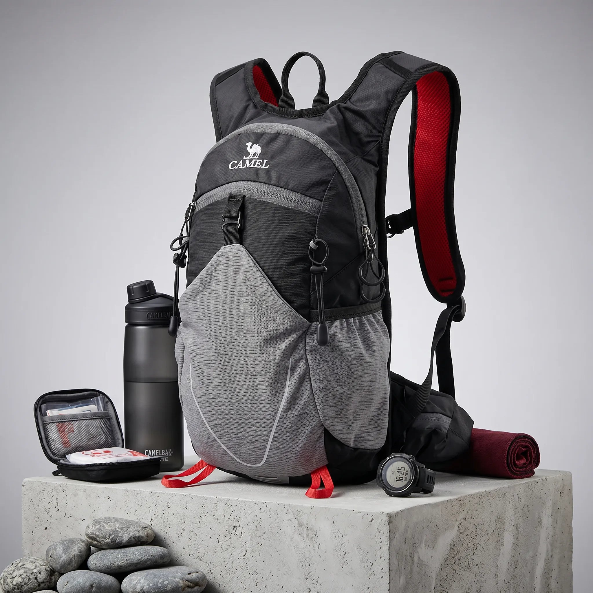 Camel 12L Hiking Backpack - Compact, Waterproof & Durable