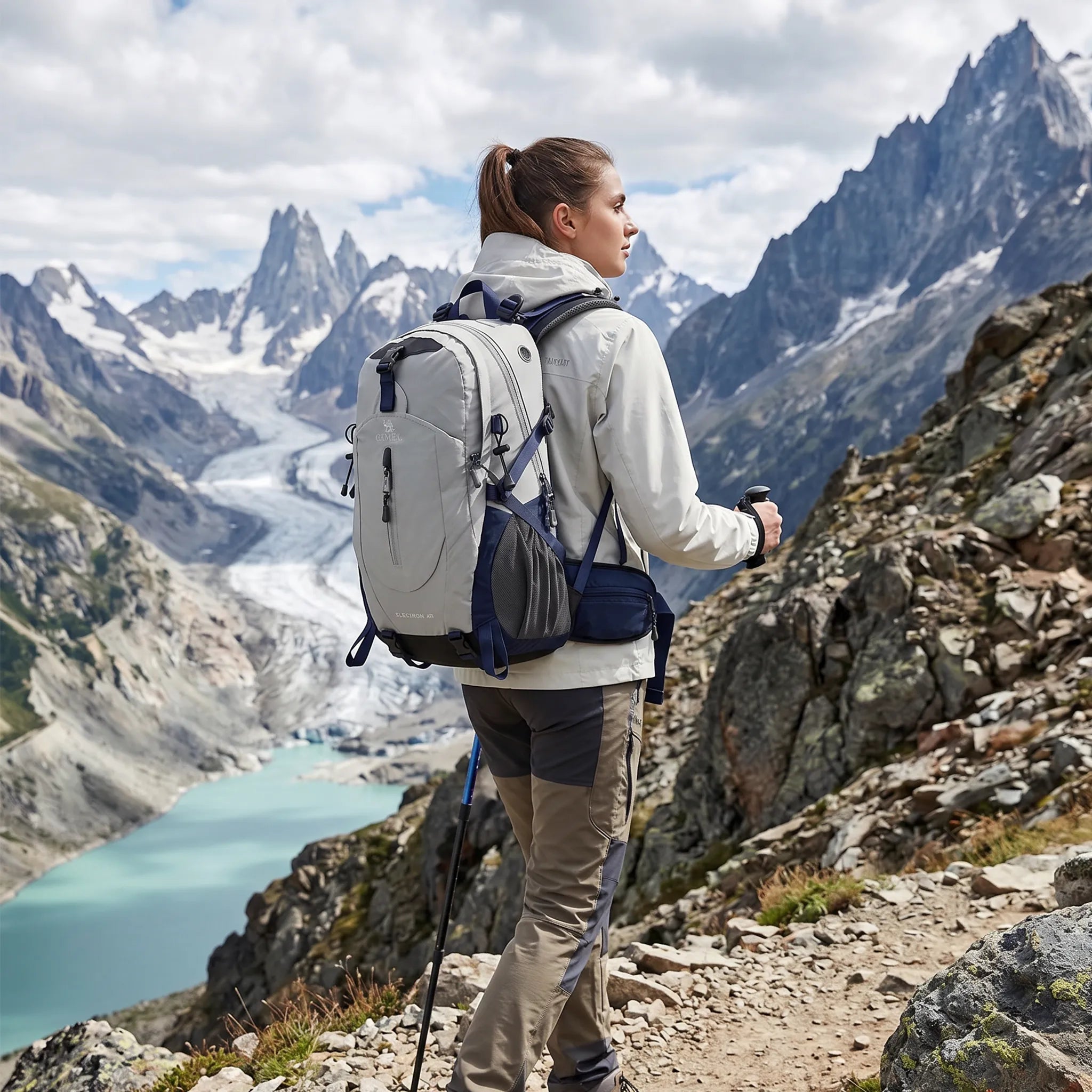 Golden Camel 40L Hiking Backpack - Large Capacity Mountaineering & Camping Pack
