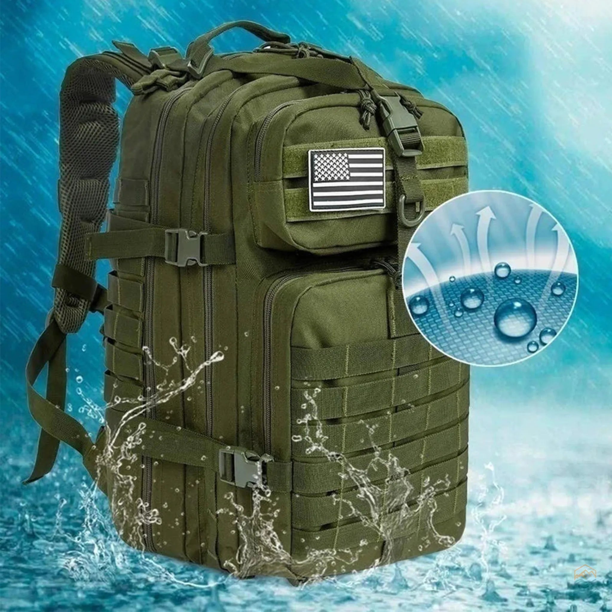 50L Tactical Waterproof Backpack – 1000D Nylon Military Rucksack for Hiking and Camping