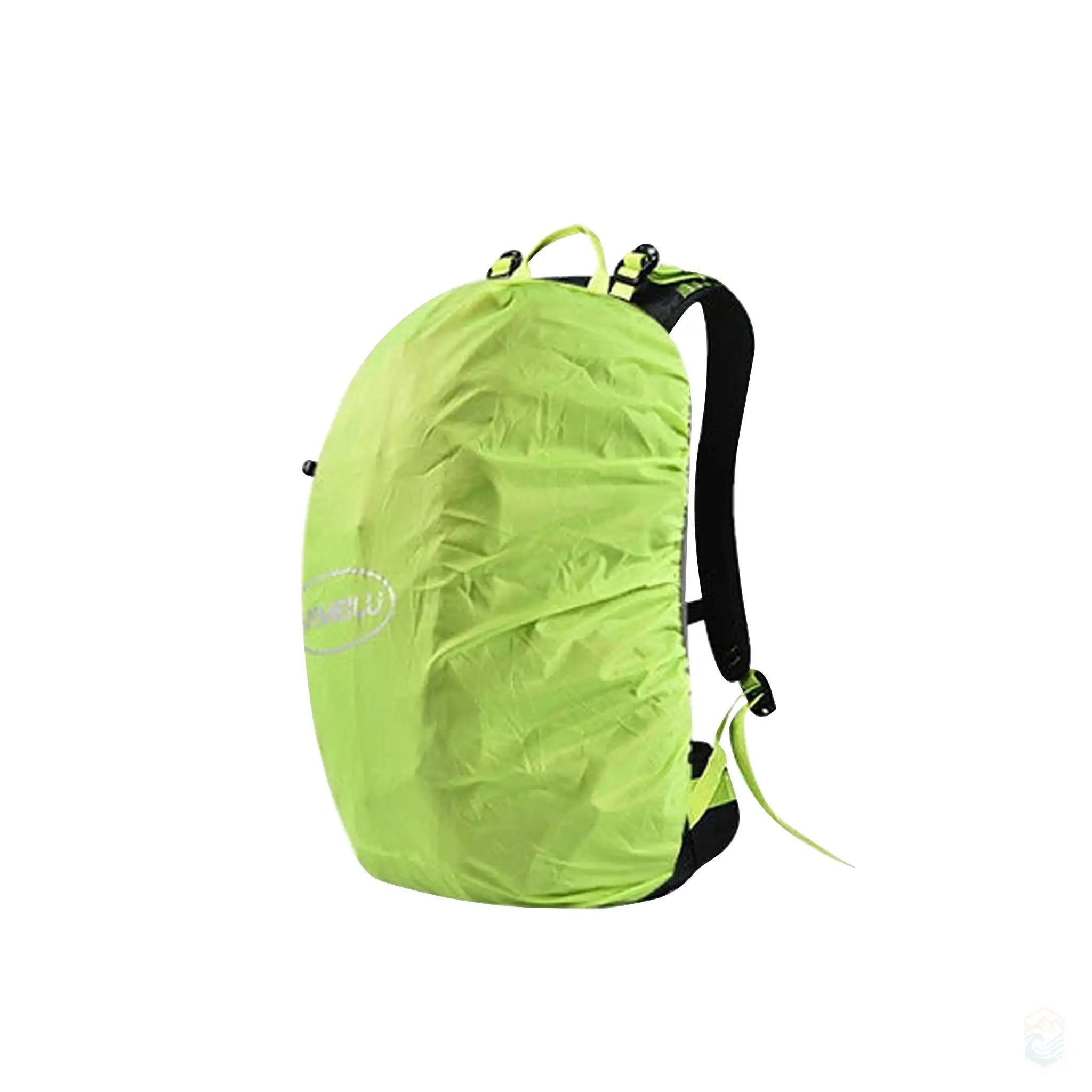 Green Anmeilu outdoor backpack with waterproof cover, ideal for protecting your gear during hiking, camping, and outdoor adventures.