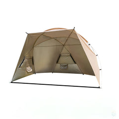 Sonuto 4-7 Person Beach and Camping Tent - Vinyl Sunscreen Canopy Foldable Rainproof Shelter