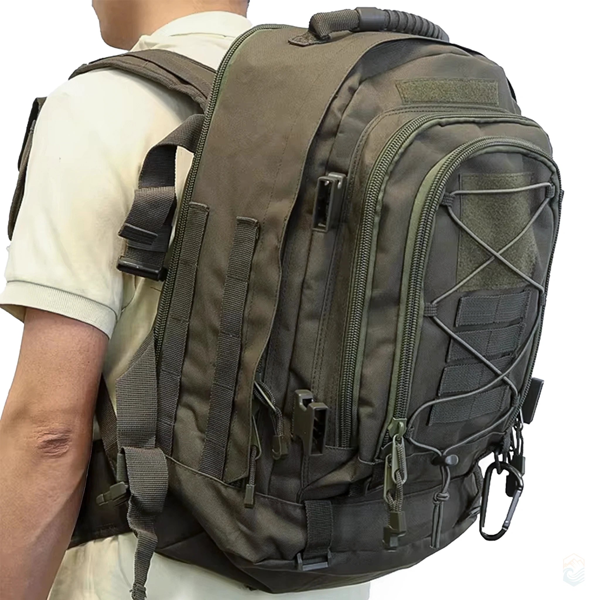 LQArmy 65L MOLLE Tactical Backpack Large Capacity Military Hiking Rucksack