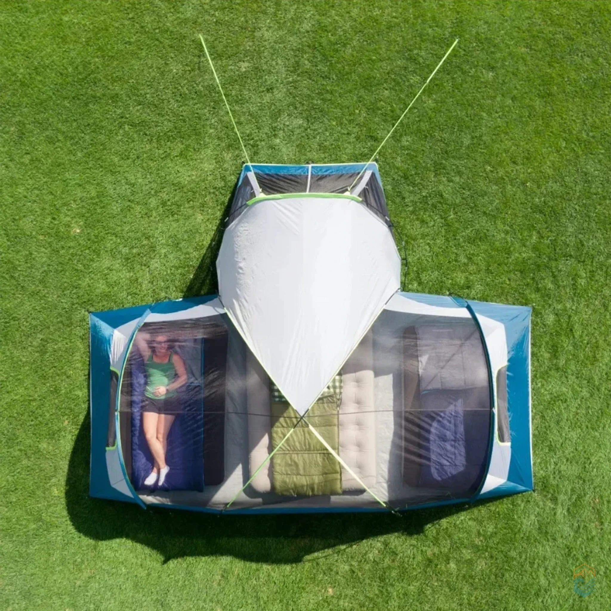 tent with screen porch 10-Person Dome Tent with Porch | Weatherproof 3-Room Shelter
