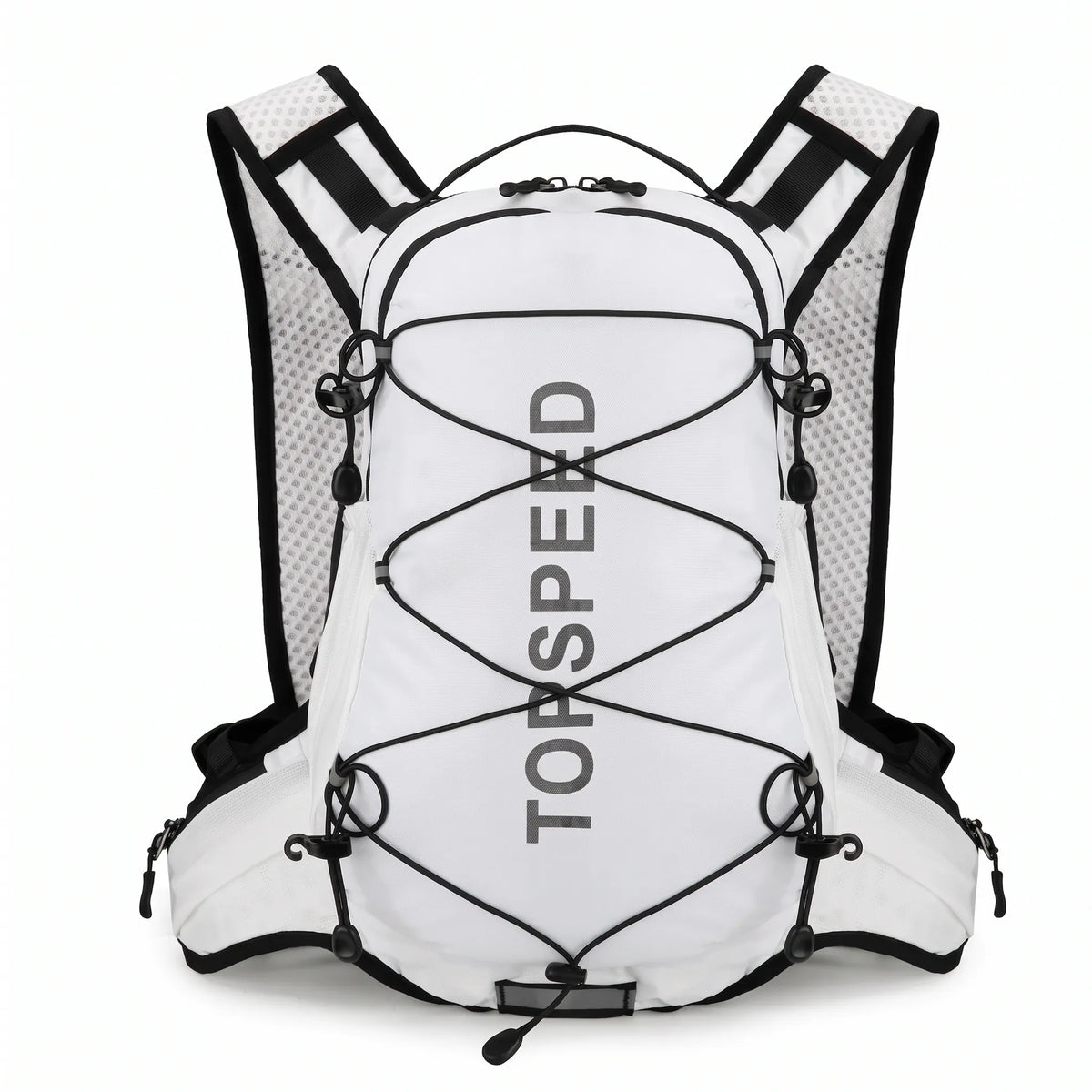 White Top Speed 20L lightweight hydration backpack for running, hiking, cycling, and outdoor sports.